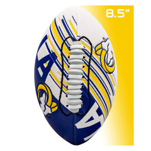 Load image into Gallery viewer, Franklin Sports NFL Los Angeles Rams Football - Youth Mini Football - 8.5" Football- SPACELACE Easy Grip Texture- Perfect for Kids !