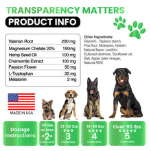 Load image into Gallery viewer, Grateful Pawz Hemp Calming Chews for Dogs - Dog Calming Chews - 170 Anxiety Relief Treats with Hemp Oil - Sleep Aid - Advanced Health Joint Support Supplement - Health & Wellness
