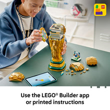 Load image into Gallery viewer, LEGO Editions FIFA World Cup Official Trophy Building Set - Kit for Display in Bedroom, Home Office, Book Shelf - Soccer Fans Collectible - W/World Cup 2026 Minifigure - Gift for Father's Day - 43020