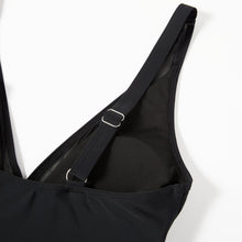 Load image into Gallery viewer, SUUKSESS Women Slimming Tummy Control One Piece Swimsuits Sexy Mesh High Waisted Monokini Bathing Suits (Black, M)