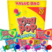 Load image into Gallery viewer, Ring Pop Halloween Bulk Variety Candy - 20 Ct Individually Wrapped Lollipops w/ Assorted Flavors - Fun Candy For Party Favors, Halloween Parties, Trick or Treat Goodie Bags, Bachelorette Parties