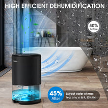 Load image into Gallery viewer, Dehumidifiers for Home, Upgraded 35oz Dehumidifier Up to 285 sq.ft with Auto-off, Sleep Mode, 7 Colorful Night Light, Quiet Portable Small Dehumidifiers for Bathroom, Bedroom, Basement, RV, Closet