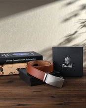 Load image into Gallery viewer, Zitahli Belt Men, Ratchet Belt Dress with 1 3/8" Premium Leather,Slide Belt with Easier Adjustable Automatic Buckle,Trim to Fit Size 30"-36"