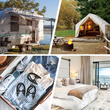 Load image into Gallery viewer, 12 PCS Travel Hangers Cruise Ship Essentials Portable Folding Clothes Hangers Travel Accessories Foldable Clothes Drying Rack (Black)