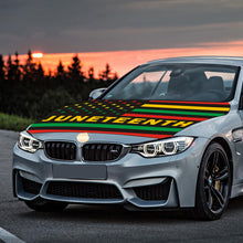 Load image into Gallery viewer, Juneteenth Flag for Car Hood Cover 4X5Ft Car Flag for Celebrations Vehicles Decorate Accessories Fits Coupe Saloon SUV Pickup Trucks