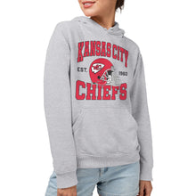 Load image into Gallery viewer, Junk Food Clothing x NFL - Kansas City Chiefs - Team Helmet - Unisex Adult Pullover Fleece Hoodie for Men and Women - Size 3X-Large