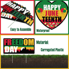Load image into Gallery viewer, IRCOR Juneteenth Yard Sign Juneteenth Decorations Outdoor Juneteenth Decor for Lawn