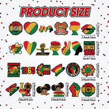 Load image into Gallery viewer, Fabbay 25 Pcs Juneteenth Decoration Magnetic Stickers Yellow Green Red Refrigerator Magnets Decorative Freedom Day Fridge Garage Decal for Holiday Car Metal Door Decor