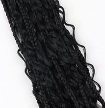 Load image into Gallery viewer, LMZIM 24 Inch 8 Packs Boho Box Braids Crochet Hair Bohemian Crochet Box Braids with Curly Ends Goddess Box Braids Synthetic Crochet Hair for Black Women (24inch, 1b)
