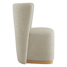 Load image into Gallery viewer, CHITA Upholstered Rolling Dining Chair on Casters Set of 2, FSC Certified Modern Fabric Dining Chair with Casters, Boucle Dining Chairs for Reading Room Waiting Room Kitchen Dining Room, Oatmeal