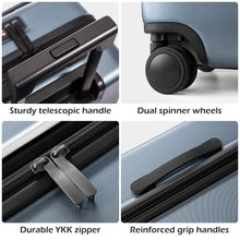 Load image into Gallery viewer, COOLIFE Luggage Suitcase Piece Set Carry On ABS+PC Spinner Trolley with pocket Compartmnet Weekend Bag(Night navy, 2-piece Set)
