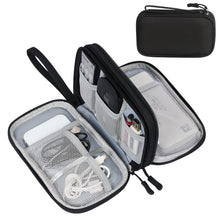 Load image into Gallery viewer, FYY Travel Cable Organizer Pouch Electronic Accessories Carry Case Portable Waterproof Double Layers All-in-One Storage Bag for Cord, Charger, Phone, Earphone Black