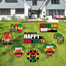 Load image into Gallery viewer, IRCOR Juneteenth Yard Sign Juneteenth Decorations Outdoor Juneteenth Decor for Lawn