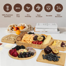 Load image into Gallery viewer, Charcuterie Boards Gift Set, Large Bamboo Cheese Board and Knife Set, Charcuterie Accessories, House Warming Gifts New Home, Wedding Gifts for Couple, Birthday Gifts for Women
