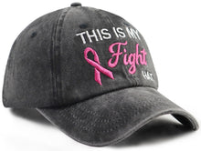 Load image into Gallery viewer, Breast Cancer Awareness Accessories for Women, Fight Breast Cancer Baseball Cap, Pink Ribbon Hats, Birthday Gifts for Cancer Patients Female Mom Mama
