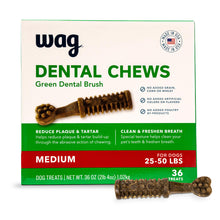 Load image into Gallery viewer, Amazon Brand - Wag Dental Dog Treats to Help Clean Teeth & Freshen Breath - Medium, Unflavored, 36 Count (Pack of 1)