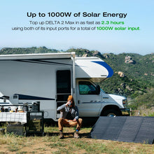 Load image into Gallery viewer, EF ECOFLOW Solar Generator DELTA 2 Max 2048Wh With 400W Solar Panel, LFP Battery Portable Power Station Up to 3400W AC Output Fast Charging 0-80% in 43 Min solar powered generator For Camping, RV