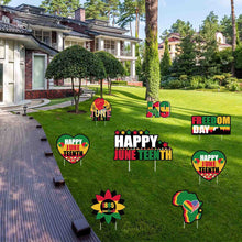 Load image into Gallery viewer, IRCOR Juneteenth Yard Sign Juneteenth Decorations Outdoor Juneteenth Decor for Lawn