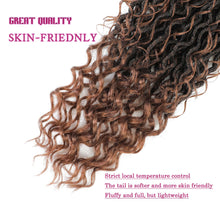 Load image into Gallery viewer, 8 Packs Goddess Faux Locs Crochet Hair for Black Women, Goddess Locs Crochet Hair, Boho Style Locs, River Locs Crochet Hair with Curly Ends (18Inch, T30#, 8Packs)