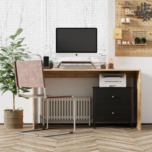 Load image into Gallery viewer, BOLUO Black Nightstands Set of 2, 2 Drawer Dresser for Bedroom Night Stand Small Nightstands End Table with Fabric Drawers Modern