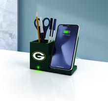 Load image into Gallery viewer, SOAR NFL Wireless Charger and Desktop Organizer, Green Bay Packers