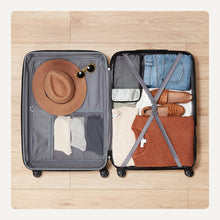 Load image into Gallery viewer, Amazon Basics 30" Hardside Large Checked Luggage, Hardshell Suitcase With Wheels, Expandable For Up to 15% More Space, With Scratch-Resistant Surface, Four Multi-directional Wheels, Light Blue