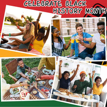 Load image into Gallery viewer, JUNEBRUSHS 64Pcs Happy Black History Month Party Favors Freedom Day Silicone Rubber Wristbands Bracelets for Party Supplies Decorations Goodie Bag Stuff Fillers Accessories(8 Designs)