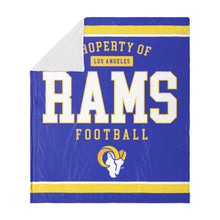 Load image into Gallery viewer, FOCO Los Angeles Rams NFL Team Property Of Sherpa Fleece Blanket