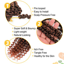Load image into Gallery viewer, Passion Twist Hair 10 Inch 8 Packs, Pre Twisted Passion Twist Crochet Hair For Black Women, Pre Looped Passion Twist Curly Crochet Hair, Short Crochet Passion Twist Hair Extensions (10 Inch, T350#)