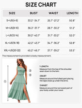 Load image into Gallery viewer, MEROKEETY Women's Summer One Shoulder Sleeveless Knot Smocked Midi Dress Split Tiered Flowy Dresses,White,L