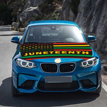 Load image into Gallery viewer, Juneteenth Flag for Car Hood Cover 4X5Ft Car Flag for Celebrations Vehicles Decorate Accessories Fits Coupe Saloon SUV Pickup Trucks