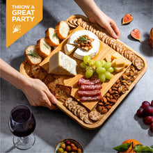 Load image into Gallery viewer, Charcuterie Boards Gift Set - Bamboo Cheese Board - Unique House Warming Gifts New Home - Wedding Gifts for Couple, Bridal Shower, Housewarming, Birthday Gifts for Women - by: Bambüsi