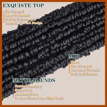 Load image into Gallery viewer, Silike Passion Twist Hair 18 Inch 6 Pack Pre-Twisted Crochet Passion Twisted Crochet Braids Hair Pre-Looped Synthetic Long Bohemian Twist Hair With Curls Crochet Braiding Hair Extensions.(18 inch, 1B)