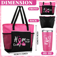 Load image into Gallery viewer, Paterr Breast Cancer Gifts Care Package for Woman Cancer Chemo Care Package Totes Bags Get Well Soon Gifts 20oz Tumble (Pink, Breast Cancer)