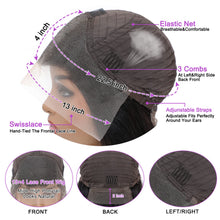 Load image into Gallery viewer, NVL Lace Front Wigs Human Hair Pre Plucked with Baby Hair 200 Density 13x4 HD Transparent Straight Lace Front Wigs for Women Human Hair Glueless (22 Inch, Natural Color)