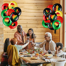 Load image into Gallery viewer, 54 Pcs Black History Month Balloons Party Decoration Latex 12 Inch National Party Balloons Bulk Black History Month Balloons for African American Commemoration Classroom Supply Country Festival Favor