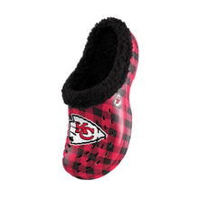 Load image into Gallery viewer, FOCO Kansas City Chiefs NFL Mens Sherpa Lined Buffalo Check Clog - M