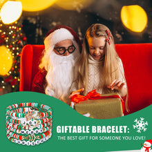Load image into Gallery viewer, Artlunar 6 Pack Christmas Bracelets: Joy & Merry Candy-Style Stacks for Women & Teens - Perfect Christmas Gifts - Age 3 to Adult