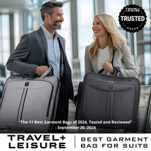 Load image into Gallery viewer, ZEGUR Premium Suit Garment Bag Carry On - Hangs 4 Suits - Travel & Business with Shoulder Strap and Laptop Compartment