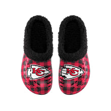 Load image into Gallery viewer, FOCO Kansas City Chiefs NFL Mens Sherpa Lined Buffalo Check Clog - M