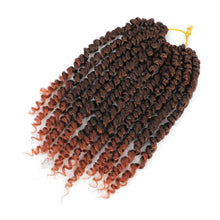 Load image into Gallery viewer, Passion Twist Hair 10 Inch 8 Packs, Pre Twisted Passion Twist Crochet Hair For Black Women, Pre Looped Passion Twist Curly Crochet Hair, Short Crochet Passion Twist Hair Extensions (10 Inch, T350#)