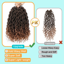 Load image into Gallery viewer, Karida Goddess Locs Crochet Hair 12 Inch, 8 Packs Faux Locs Crochet Hair for Black Women, Pre Looped Crochet Faux Locs With Curly Ends (12 Inch (Pack of 8), T30#)