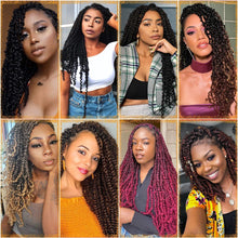 Load image into Gallery viewer, Nice One Pre-Twisted Passion Twist Hair 14 Inch, Short Passion Twist Crochet Hair for Women 8 Packs Ombre Brown Pre-Looped Passion Twists Braiding Synthetic Hair Extensions (14inch,T30#)