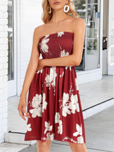 Load image into Gallery viewer, Sundresses for Women Casual Beach Summer Strapless Coverups Tube Tops Off The Shouder Dresses (WineRed,M)