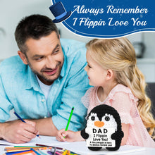 Load image into Gallery viewer, Fathers Day Dad Gifts from Daughter Son Wife, Handmade Crochet Mini Penguin Birthday Gifts for Dad Bonus Step, Funny I Love You Gift for Dads Father‘s Day Birthday Present Emotional Small Cute Decor