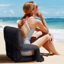 Load image into Gallery viewer, Home-Complete Stadium Seat Chair- Wide Bleacher Cushion with Padded Back Support, Armrests, 6 Reclining Positions and Portable Carry Straps