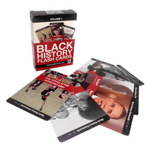Load image into Gallery viewer, Urban Intellectuals Black History Flashcards - Volume 1 Famous Black Cultural Holiday Trivia Playing Cards Educational Activity for Adults Classroom