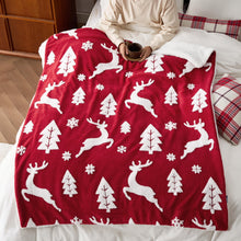 Load image into Gallery viewer, Bedsure Christmas Blanket Red - Luxury Christmas Decorations Holiday Deer Blanket Warm Cozy Sherpa Blanket Gift 50"x60"