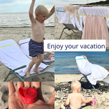 Load image into Gallery viewer, Towel Bands (6-Pack), Beach Pool & Cruise Chairs, Extra Durable, No Snapping, Cruise Ship & Beach Essentials, Great Alternative to Beach Towel Clips (3 Regular + 3 Glow in The Dark