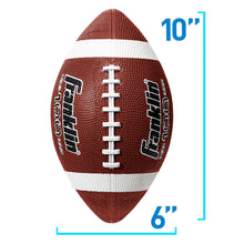 Load image into Gallery viewer, Franklin Sports Junior/Youth Football - Grip-Rite 100 - Kids Junior Size - Durable Outdoor Rubber Football - Brown/White